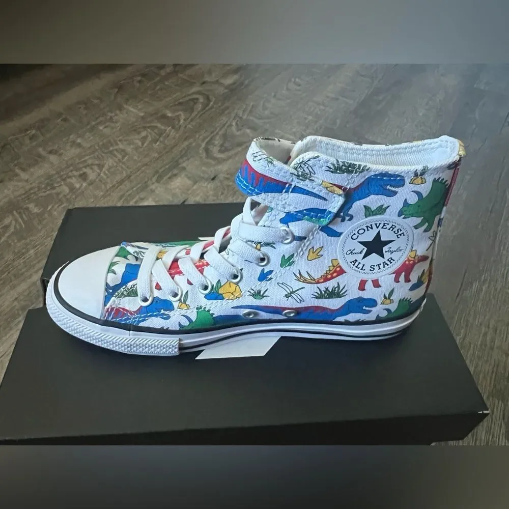 Converse Chuck Taylor All Star Dino Party‎ Easy-On Boys Sneakers- Size 3